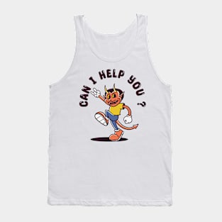 devil walking cartoon Tank Top